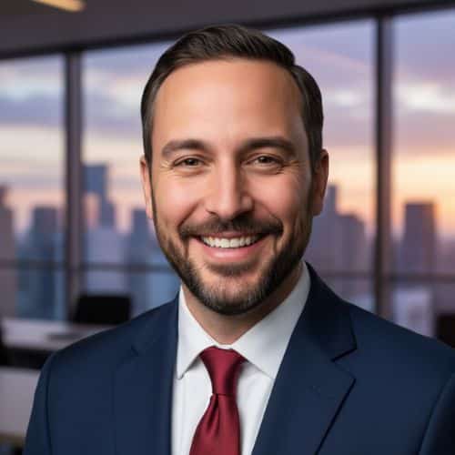 Smiling man in professional attire