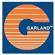 A blue square logo with an orange letter "G" formed by horizontal stripes and the word "GARLAND" in white text inside the "G.